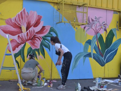 26 de Marzo-Por el Mes de la Mujer se realizaron murales temáticos en las Estaciones Saludables porteñas_