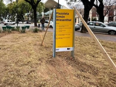 11 de Julio-En Parque Patricios inauguran la “Plazoleta Simón Wiesenthal”_
