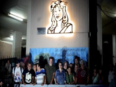 12 de Febrero-Inauguraron un mural lumínico de la cantante de cumbia “Gilda” en el barrio de Villa Lugano_